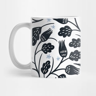 Black Leafed Pattern Mug